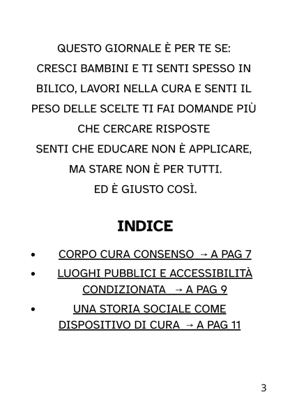 Numero 0 - Appunti di cura - Gennaio '26