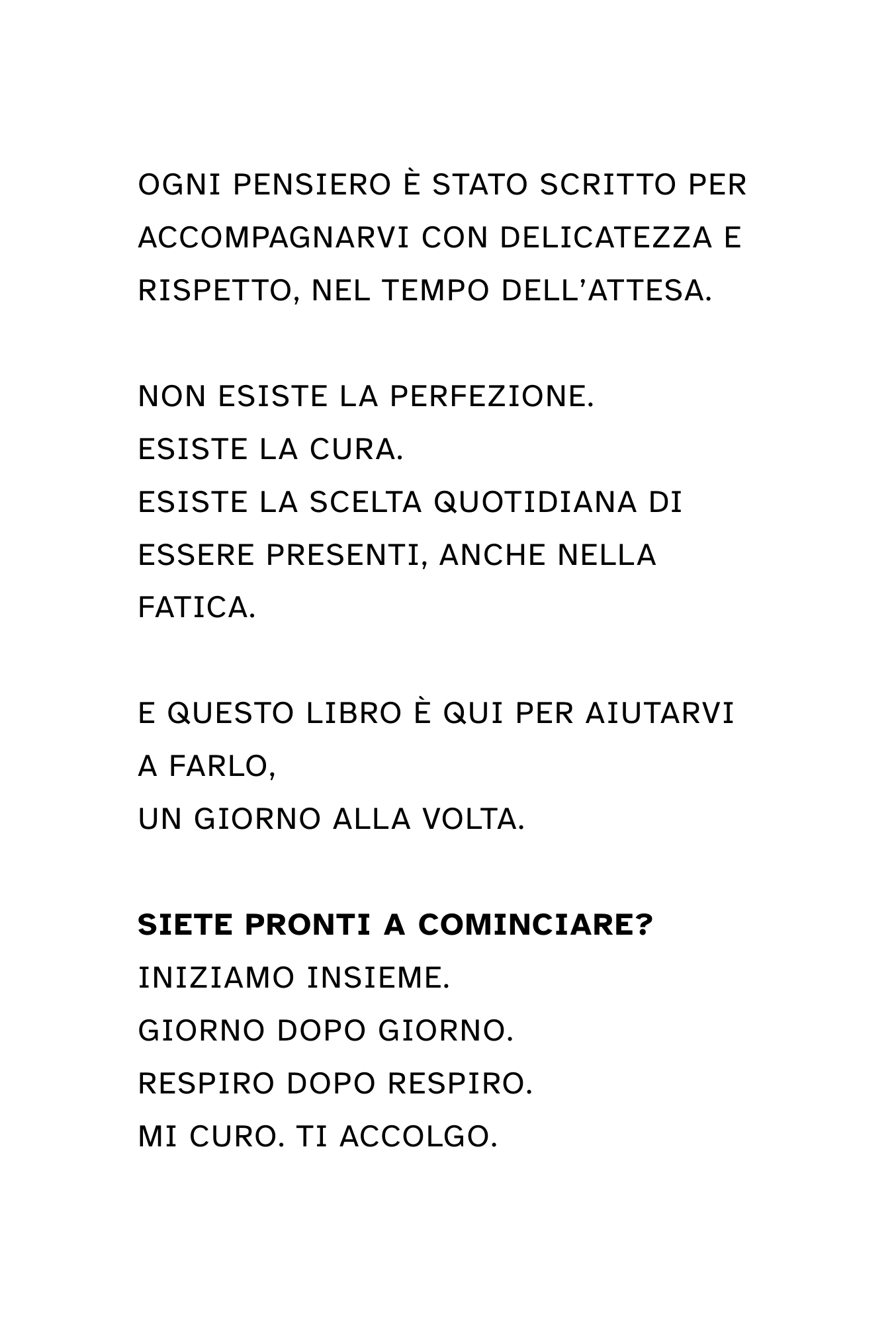 280 giorni per prepararsi ad accogliere