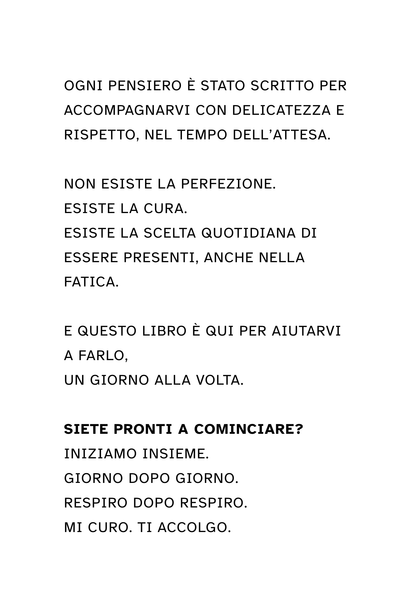 280 giorni per prepararsi ad accogliere