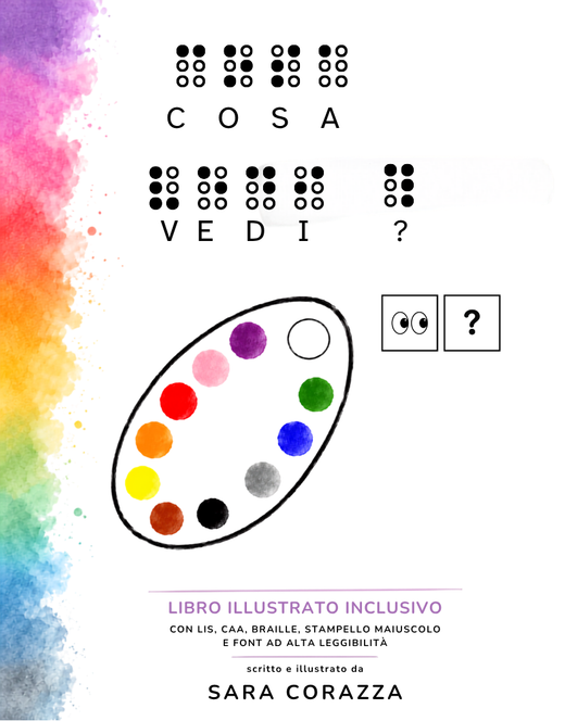Cosa vedi? Tutti possono leggere. Libro inclusivo con LIS, CAA, Braille, stampatello maiuscolo e font ad alta leggibilità