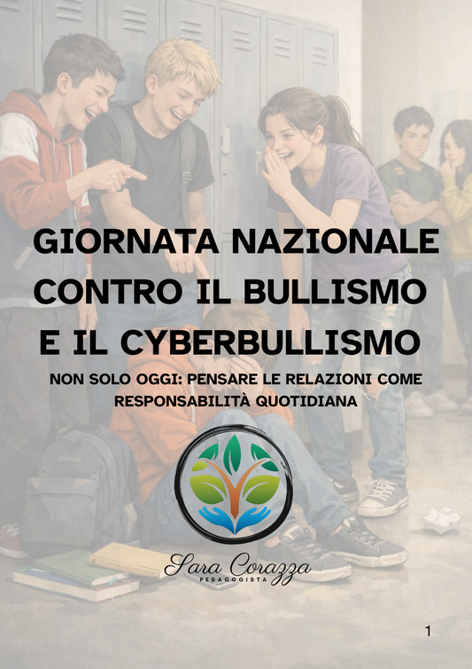 giornata nazionale contro il bullismo  e il cyberbullismo - pdf stampabile